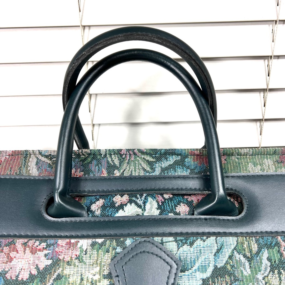 🚫SOLD! VINTAGE NWOT |•ATLANTIC•| Carry On Luggage Tapestry Floral Travel Bag - Picture 5 of 16